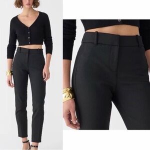 J.Crew Cameron Pants Black Style G8547 Slim Stretch Dress Pants Size 0 NWT